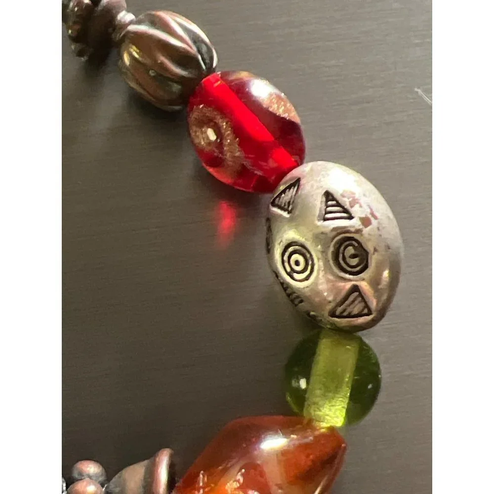 Artisan Glass Bead Toggle Bracelet — 7”